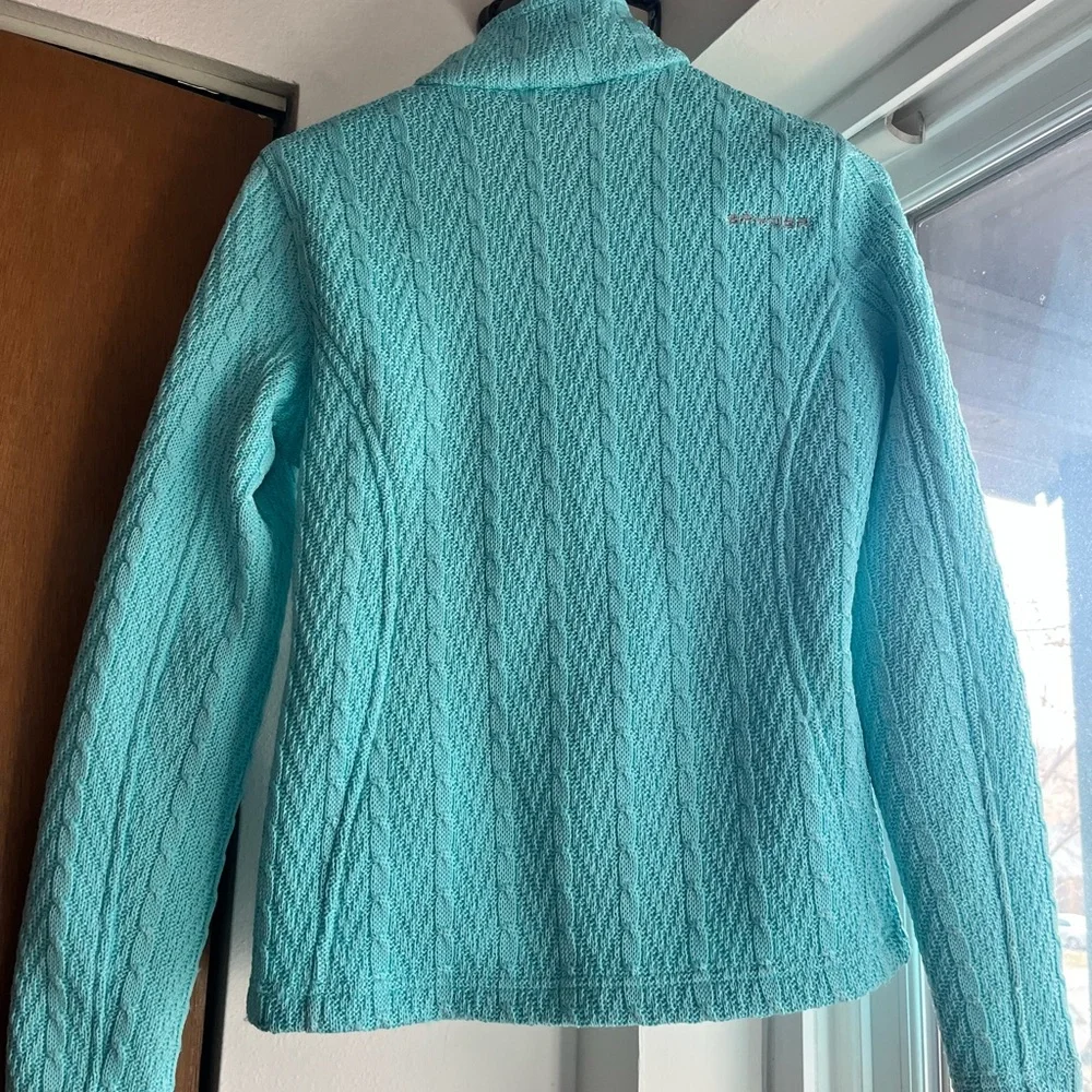 Spyder Major Cable Stryke Jacket Turquoise Blue Small Ski Winter - Picture 2 of 8